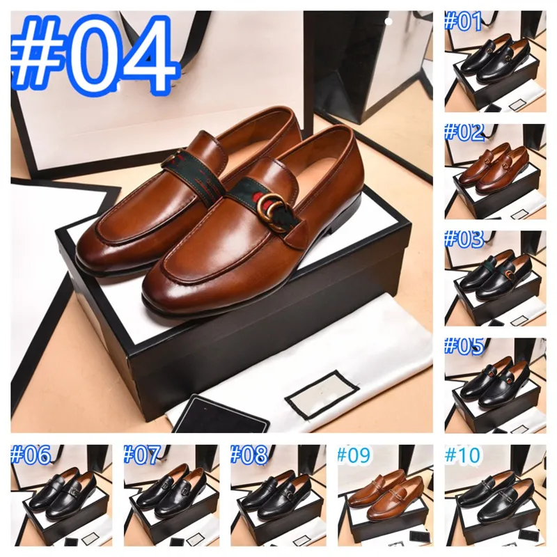 28 Modell Top-Qualität Marke Formelle Designer-Kleiderschuhe Luxuriöse Herren-Schwarz-Blau-Echtlederschuhe Spitzschuh Herren-Business-Oxfords-Schuhe Größe 38-46