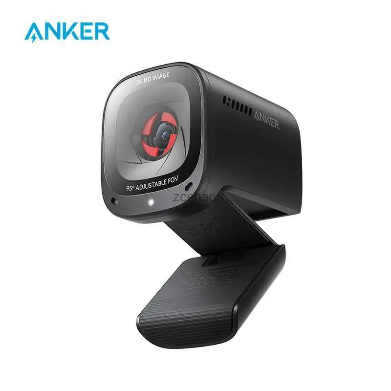 Webcams Anker PowerConf C200 2K Webcam voor laptopcomputer mini usb webcamera Ruisonderdrukkende stereomicrofoons webcamL240105