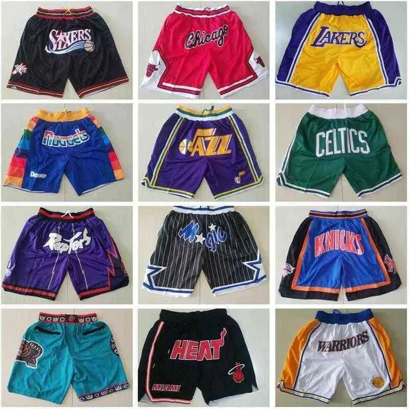 Shorts equipe de basquete apenas don curto esporte shorts hip pop calças com bolso zíper sweatpants azul branco preto roxo masculino tamanho costurado