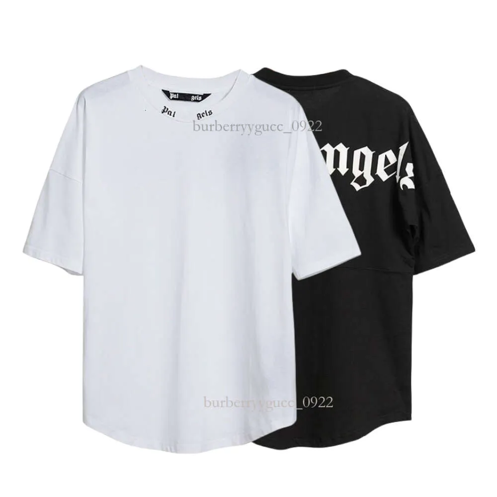 Designer Palm Angles T Shirt Marchio di abbigliamento Camicie Lettera Puro cotone Manica corta Primavera Estate Tide Uomo Donna T-shirt Nero / bianco S-XL 00