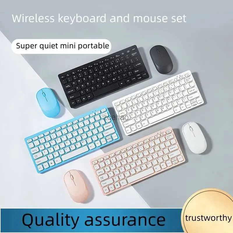 Teclados 2.4G Teclado Sem Fio e Mouse Protable Mini Teclado Mouse Combo Set para Notebook Laptop Mac Desktop PC Computador Smart TV PS4L240105