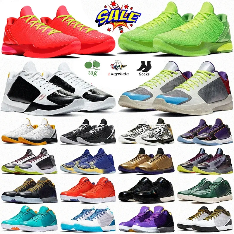 Top Mambas Protro 6 5 Chaussures de basket-ball Eybl Mambacita Grinch Bruce Lee Del Sol Chaos Alternate Think Pink Challenge Red All-Star koobes Baskets pour hommes Baskets
