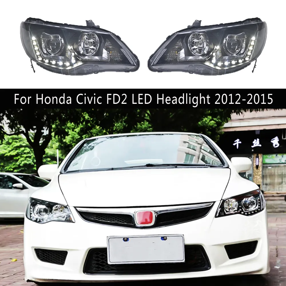 المصباح الأمامي لملحقات السيارات لـ Honda Civic FD2 LED المصباح الأمامي 12-15 مؤشر إشارة الدوار DRL ضوء النهار