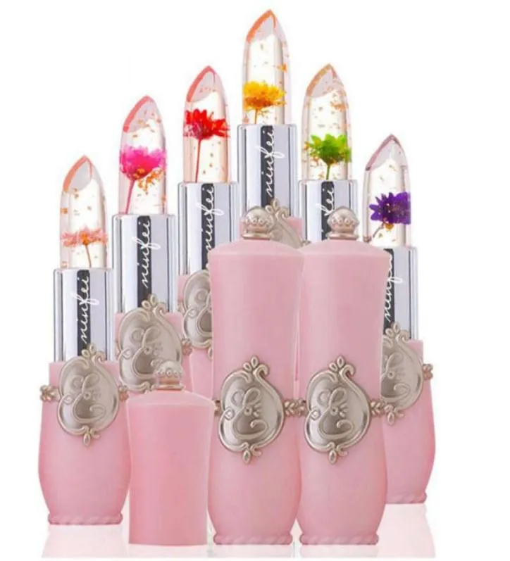 Fuktighetskräm långlastande gelé blommor läppstift makeup temperatur förändrad färgglad läppbalsam rosa pintalabios transparent läpp glans5261402