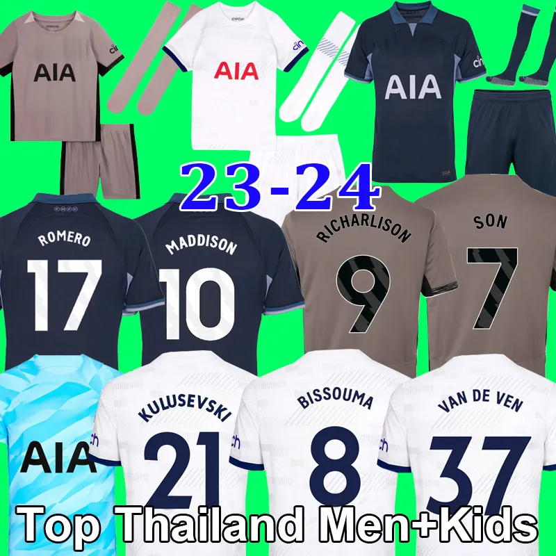 23 24 MADDISON SON VELIZ VAN DE VEN Soccer Jerseys Tracksuit BISSOUMA KULUSEVSKI RICHARLISON KULUSEVSKI ROMERO TOTTENHAM Football kit shirt SPURS Men