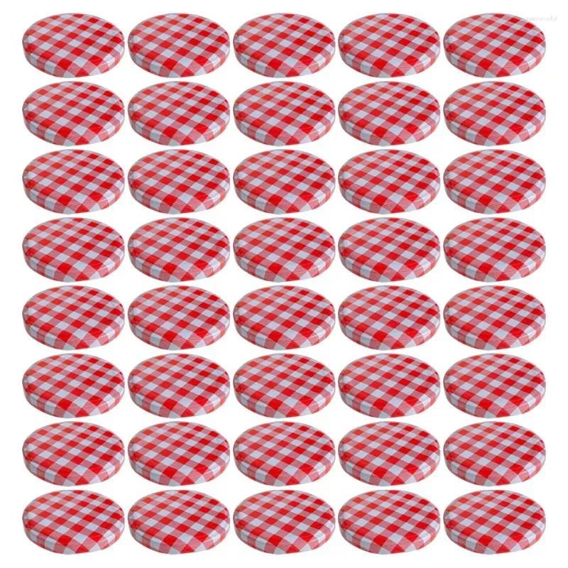 Louça 40 Pcs Mason Jar Tampas Acessórios de armazenamento à prova de vazamento para tampas ampla treliça boca regular canning