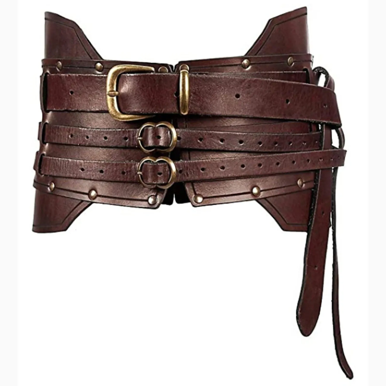 Middle Age Vintage Wide Belt Men Knight Armors Medieval Viking Pirate Costume For Adult Cosplay Women Props Decor Accessories 240109