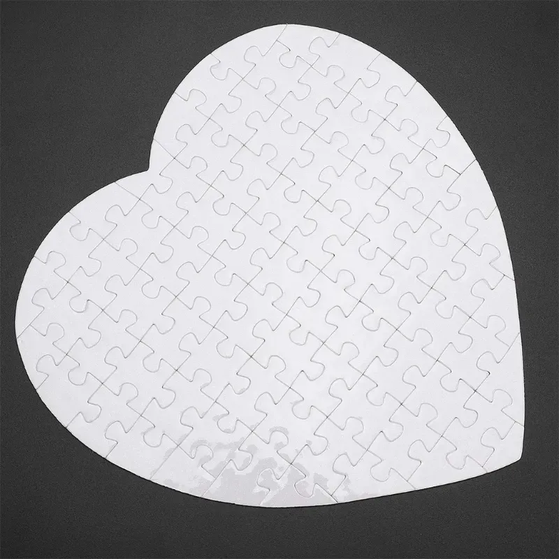 DHL Sublimation Puzzle A4 Heart Size DIY Sublimation Blank Puzzles White Puzzle Jigsaw Heat Printing Transfer Handmade Gift