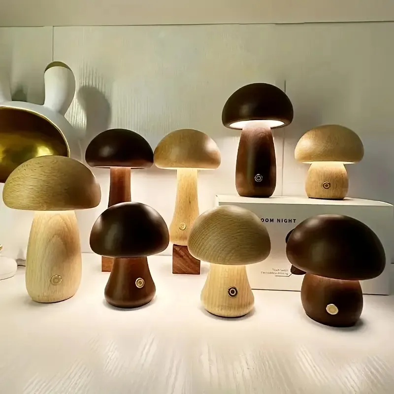 Lampe de Table LED en forme de champignon, variable, pour décoration créative de maison et de chambre à coucher, veilleuse de chevet, 1 pièce