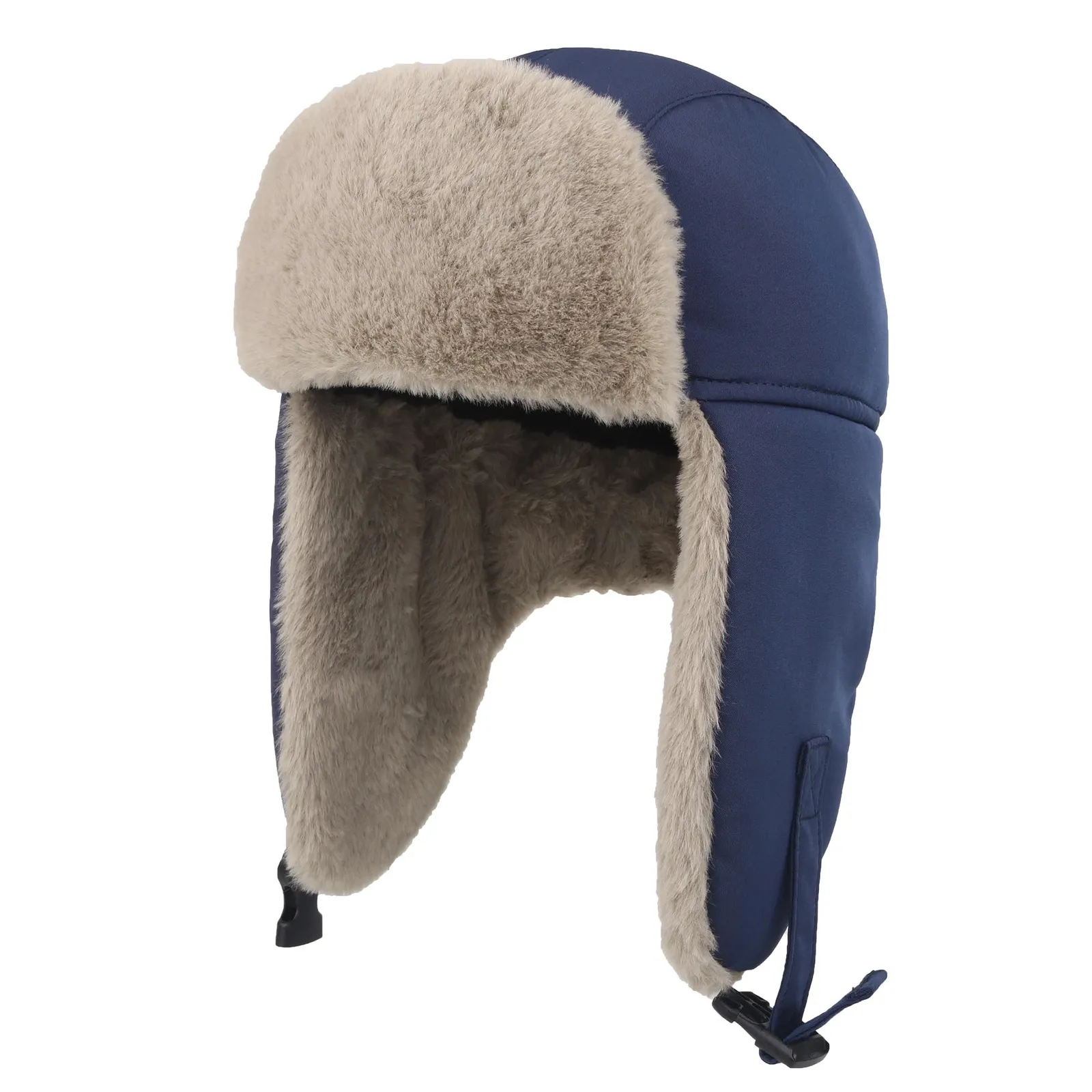 Connectyle y Sıcak Tuzak Şapkası Erkek Kızlar Kış Kış Rusça Kalın Peluş Aslı Su Geçirmez Ushanka Av Kayak Kapağı 240108