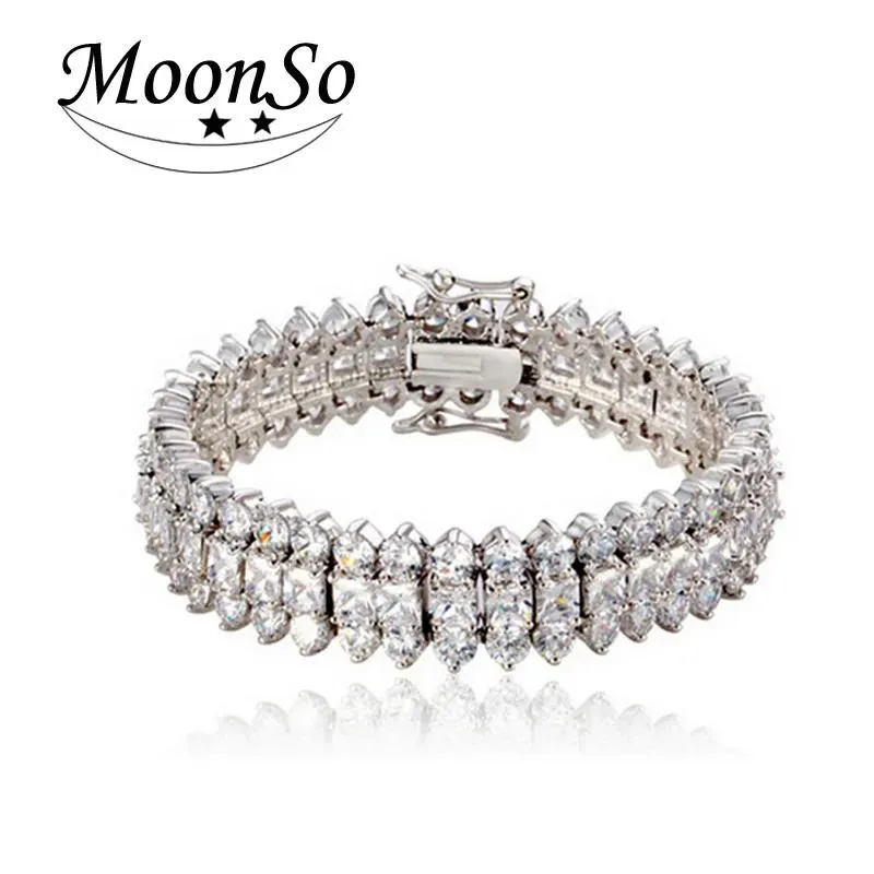 Armband Moonso Luxury Crystal Bracelets CZ AAA Zircon Armband Bangles For Women Jewelry 2023 Ny S811