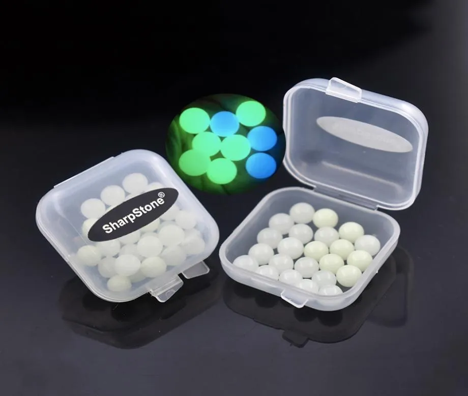 Pietra affilata da 6 mm Quarzo fumante Terp Dab Perle Palline luminose Incandescente Blu Verde Perla trasparente per unghie Banger con scatola di plastica regalo6024946