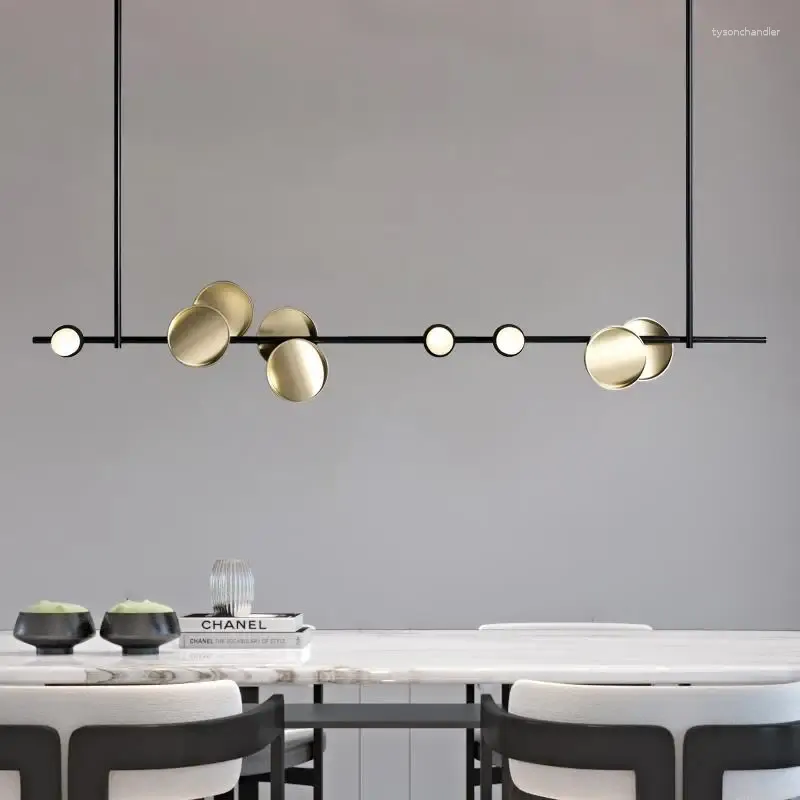 Lustres Moderne Simple Lampe Suspendue Lumière De Luxe Réception Restaurant Bar Table Art Créatif Maison Designer Long Lustre