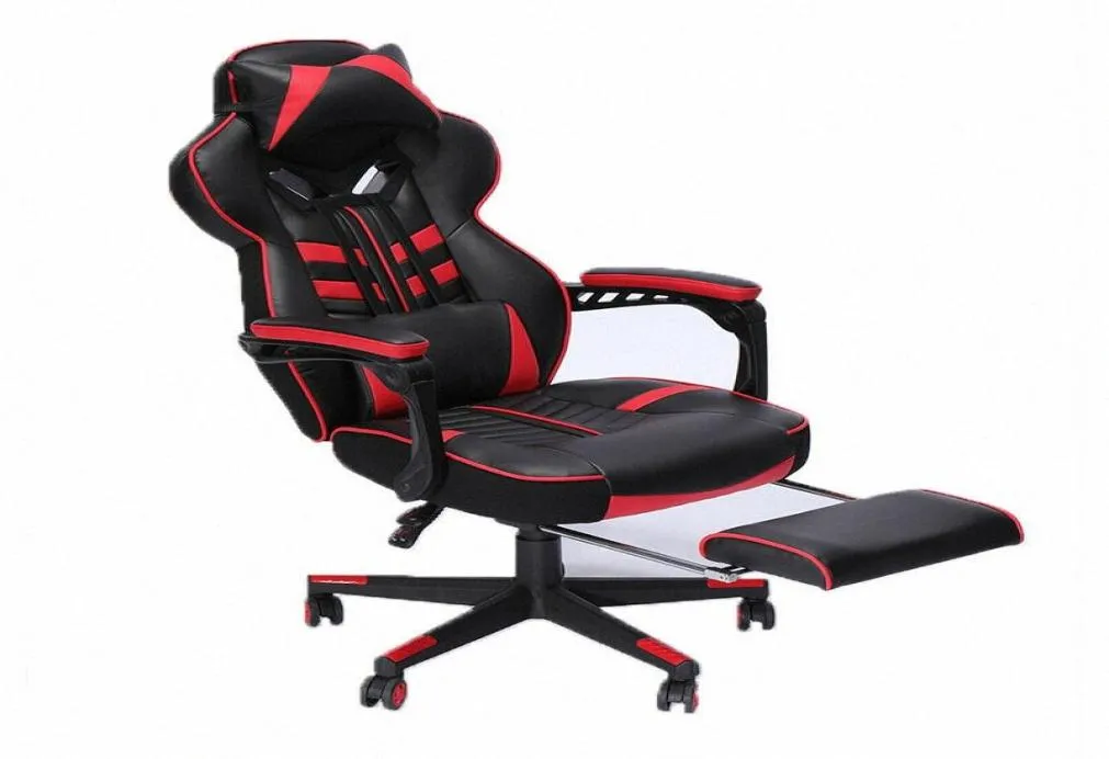 Gamingstoel Racestoel Ergonomische kantoorcomputer Fauteuil Gewatteerde brede zitting XdkS8388203