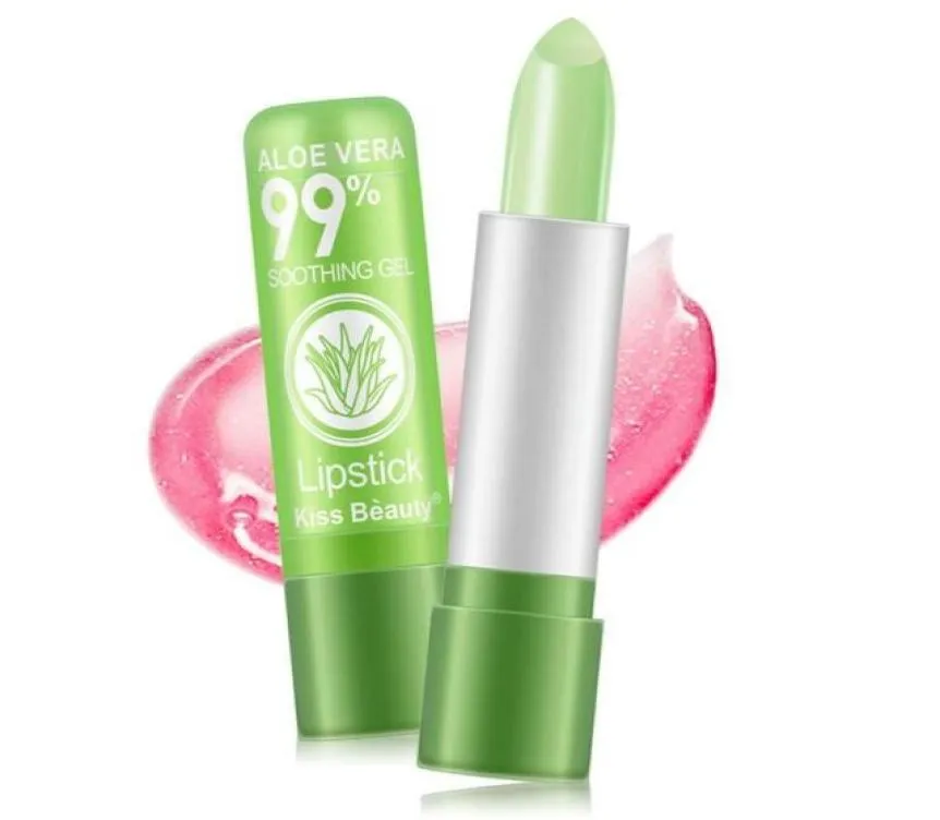 120PCLOlot DHL makijaż szminka Wodoodporna wargę lipgloss Zmiana długotrwałego drążka aloe vera vera do ust Cosmetic7603005