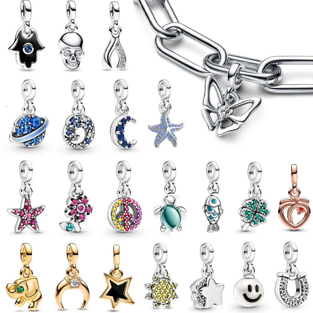 Sterling Sier Charms Hot Sale Connection Pendant Fit Original Me Bracelet for Women Diy Mashing Jewelry Small Modelry