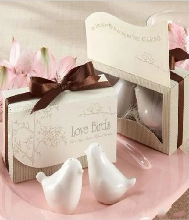 Love Birds Salt and Pepper Ceramic Shakers Sell Sell Wedding Favors Party Gift for Guest2941993