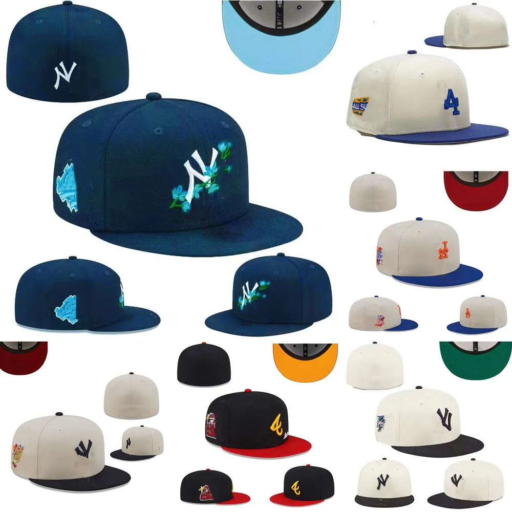 Cappelli aderenti firmati uomo Snapback Cappello da baseball regolabile Logo di tutte le squadre Colore rosso blu di lusso Sport all'aria aperta Ricamo piatto pieno Berretto chiuso