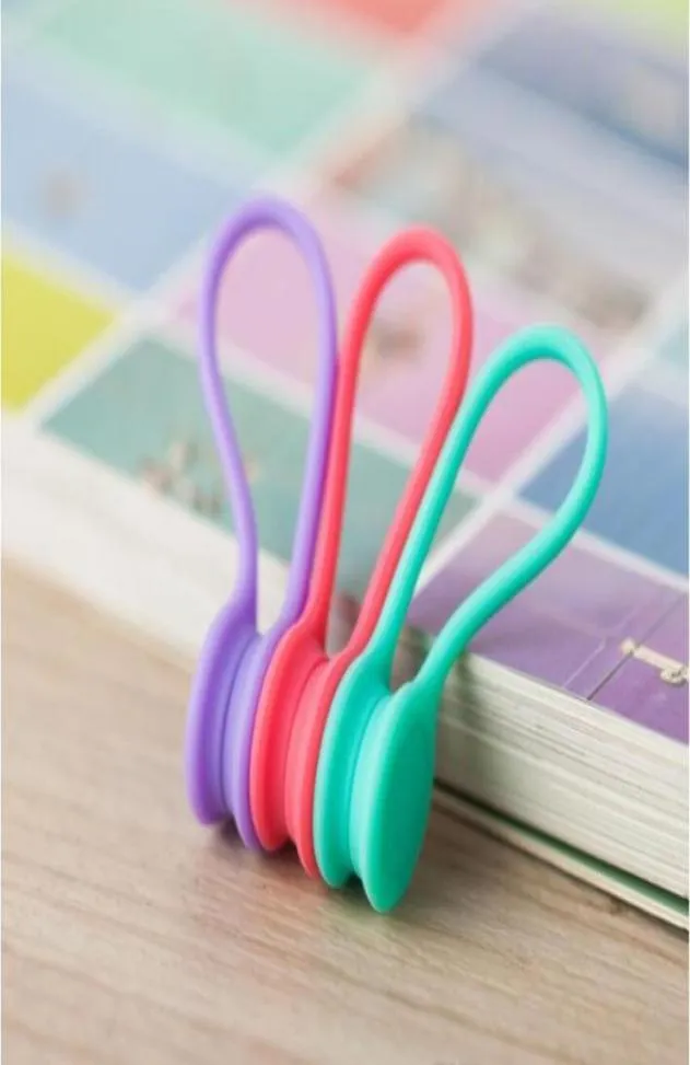 Multifunction Silicone Magnetic Wire Cable Organizer Phone Key Cord Clip USB Earphone Clips Data line Storage Holder OOD55553691949