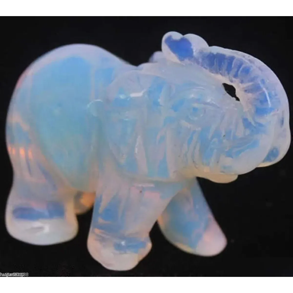 Konst och hantverk Hantverk Sri Lanka Moonstone Hand Carved Elephant Gemstone Staty Drop Delivery Home Garden Arts, Crafts Gifts DHD85