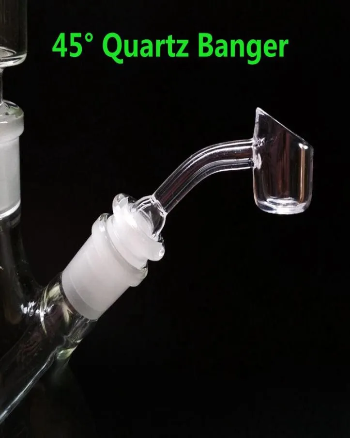 Banger al quarzo da 10 mm 14 mm 18 mm 4 mm di spessore Banger al quarzo maschio femmina 90 gradi 45 gradi Dab Banger ciotola pezzo Bong Accessori DG8431719