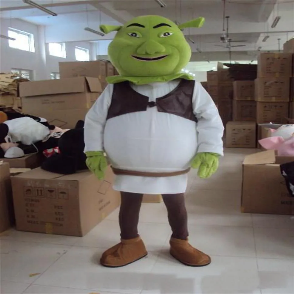 2017 Shrek Mascot Costume Cute Cartoon Clothing Factory Anpassade privata anpassningar Walking Dolls Dollkläder2779
