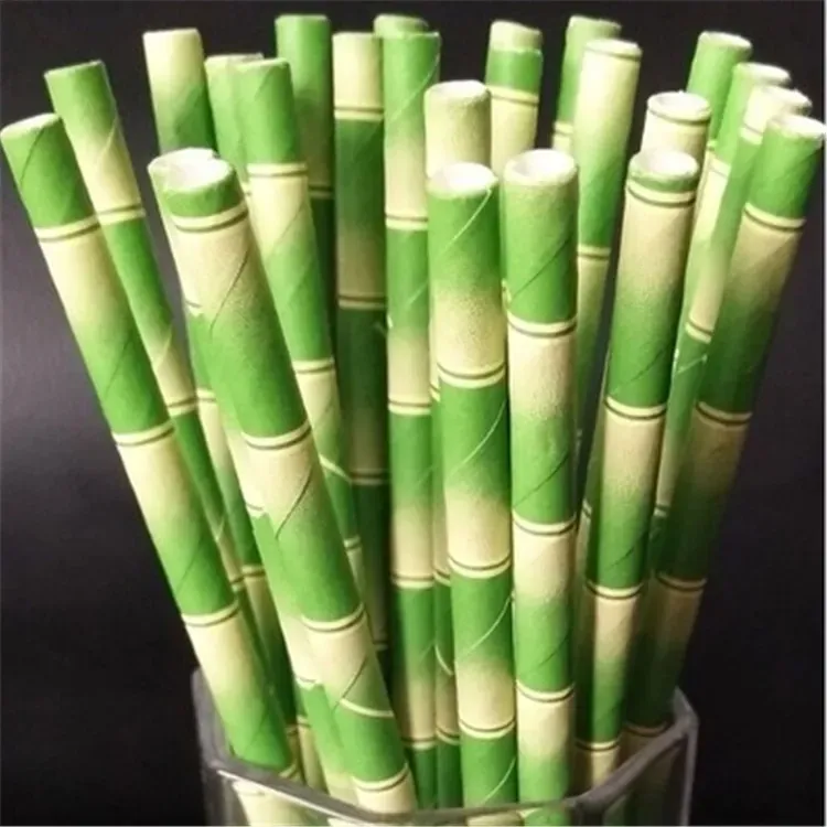 Biodegradable Bamboo Straw Paper Green Straw Eco Friendly Straw Paper Drink a on Promotion