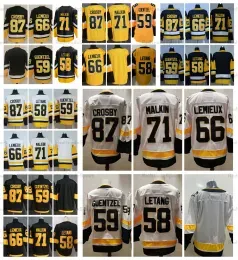 Jersey Jersey Reverse Retro 87 Sidney Crosby Hockey``Nhl``Jers 71 Evgeni Malkin 59 Jake Guentzel 58 Kris Letang 66 Lemieux 21/22 Alternat