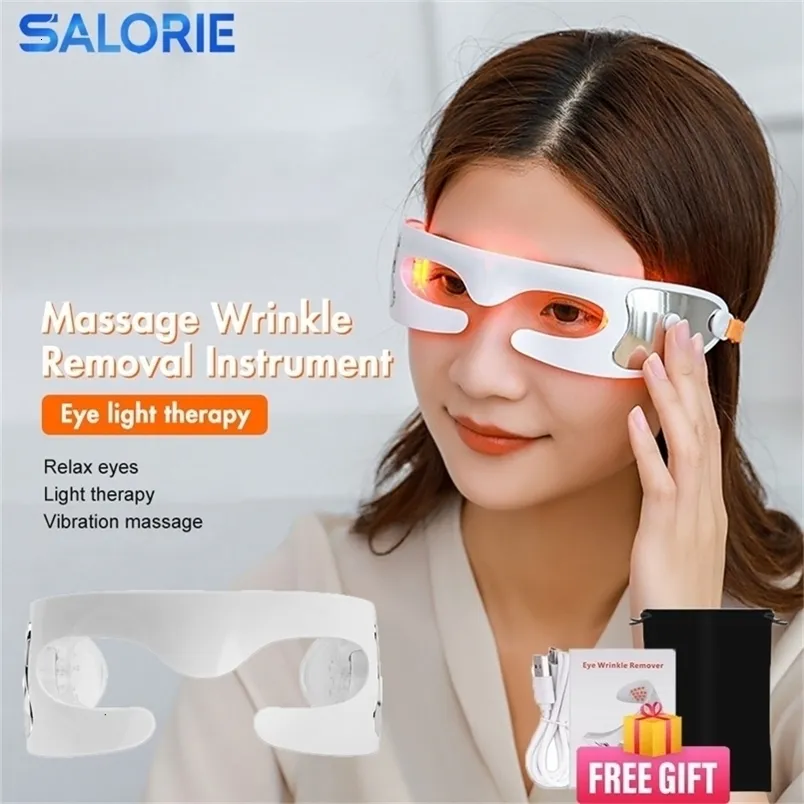 Eye Beauty MassSager LED Pon Therapy Anti Aging Vibration Massage Device Ta bort Eye Wrinkle Dark Circle Relief Eye Trötthet 240108