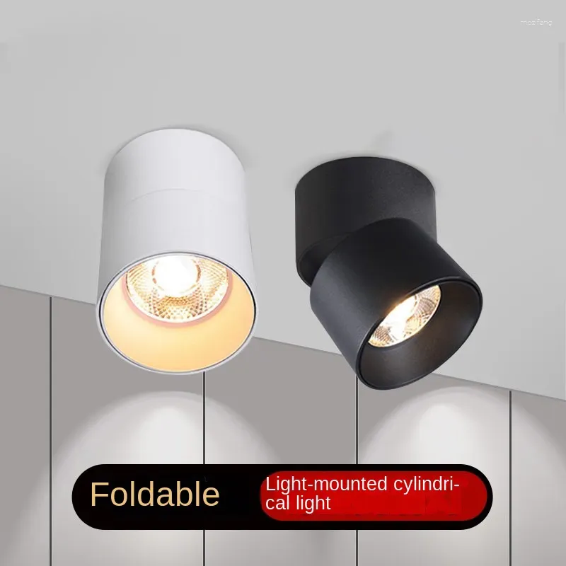 Wandlamp Volledig spectrum opbouwdownlightspots met verstelbare hoek zonder ponsen Slaapkamerplafond Gang Kleine lampen