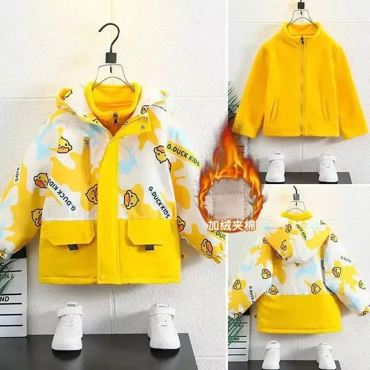 Barn Spring Autumn Windproof Coat Two Piece Set Boys Girls Baby Windbreaker Outdoor Interchange Hardshell Jackets 240108