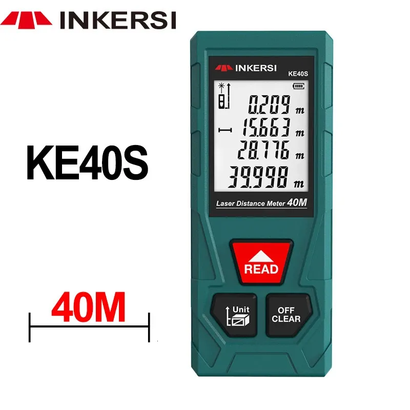 Inkersi laser rangefinder 40 100m 120m fita métrica medidor de distância digital de alta precisão construção roleta trena lazer 240109