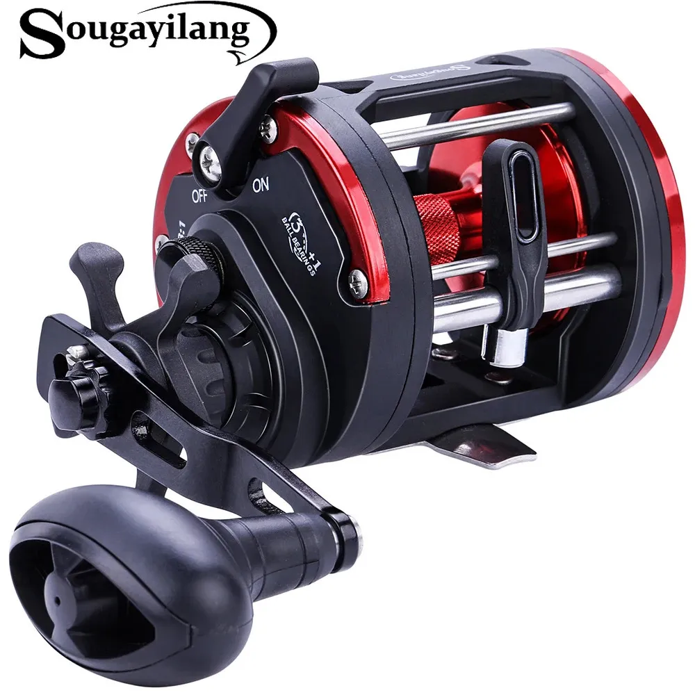 Sougayilang Saltwater Fishing Reels 31bb Casting Sea Reel Gear Ratio 38 1 Trolling Round Baitcasting 240108