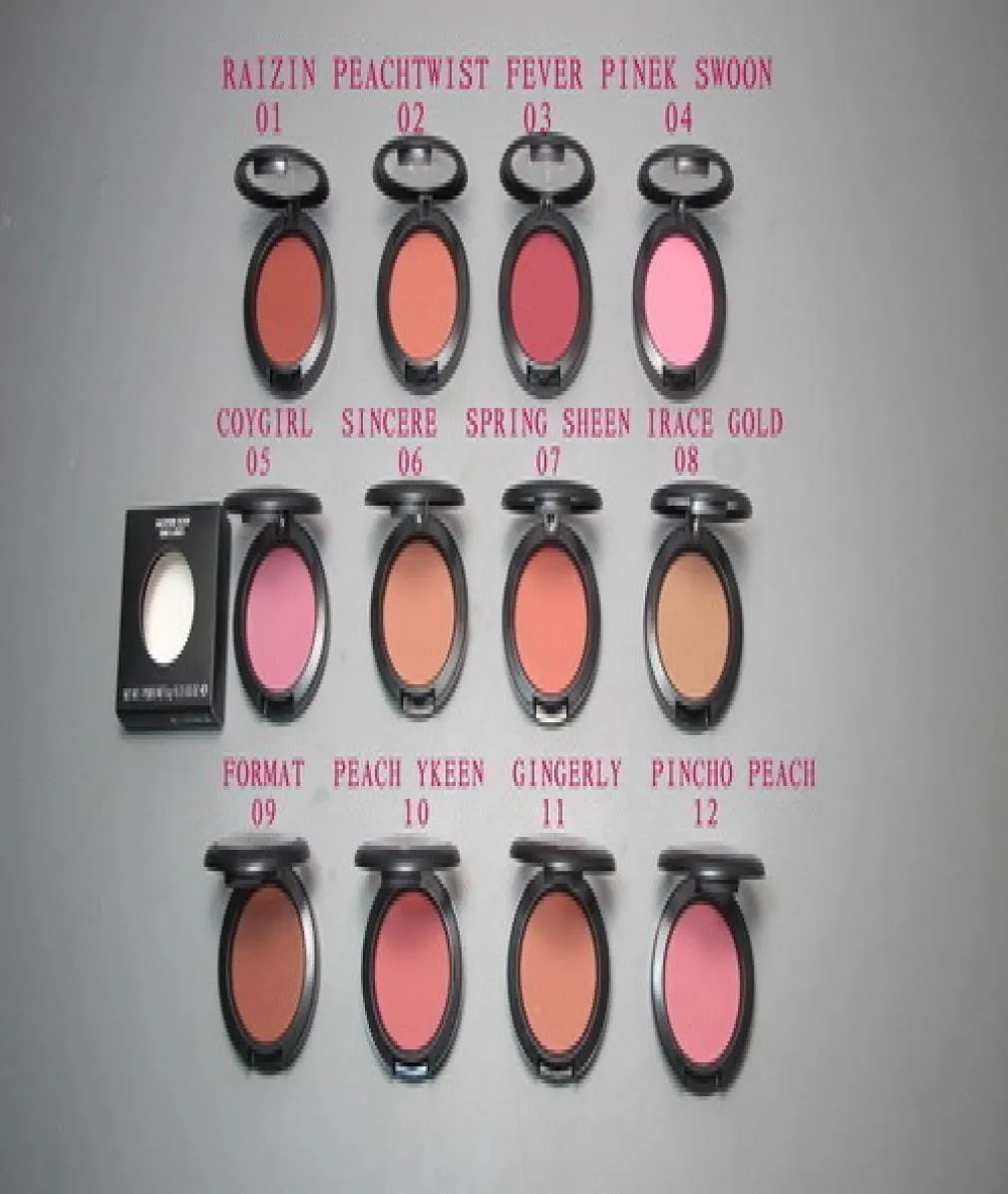 MAKE-UP Laagste NIEUW product Shimmer Blush 24 kleuren Geen spiegels geen brus 6g met Engelse naam7145531