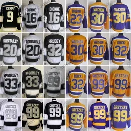 1967-1999 Vintage College Hockey Jerseys 99 Wayne Gretzky Drew Doughty Anze Kopitar Marcel Dionne Butch Goring Luc Robitaille Dustin Brown Vachon Quick McSorley