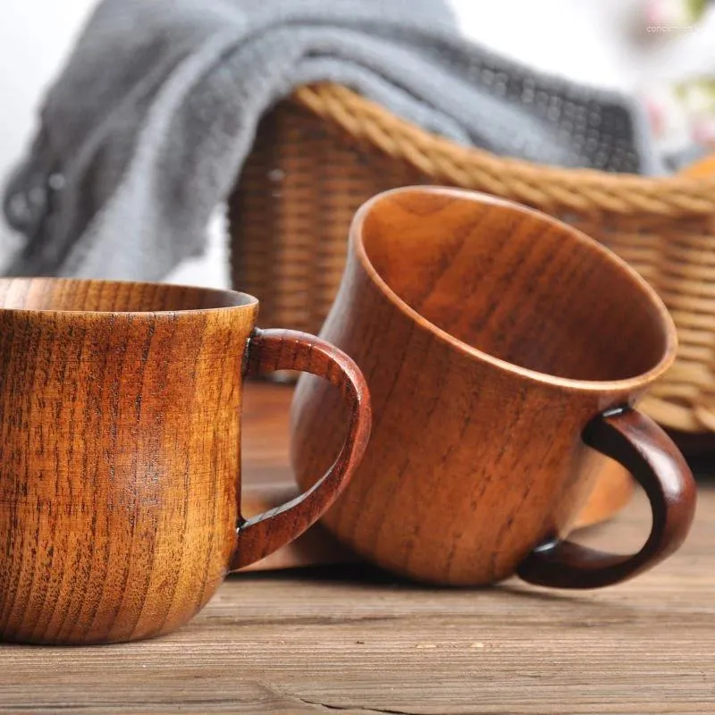 Cups Saucers Characteristic Solid Wood Jujube Cup Water Tea Trumpet