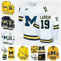 MitNess Michigan Wolverines Hockey Jersey Owen Power Nick Pastujov Griffin Luce Garrett Van Wyhe Jack Becker Nick Blankenburg Eric Ciccolini Luke