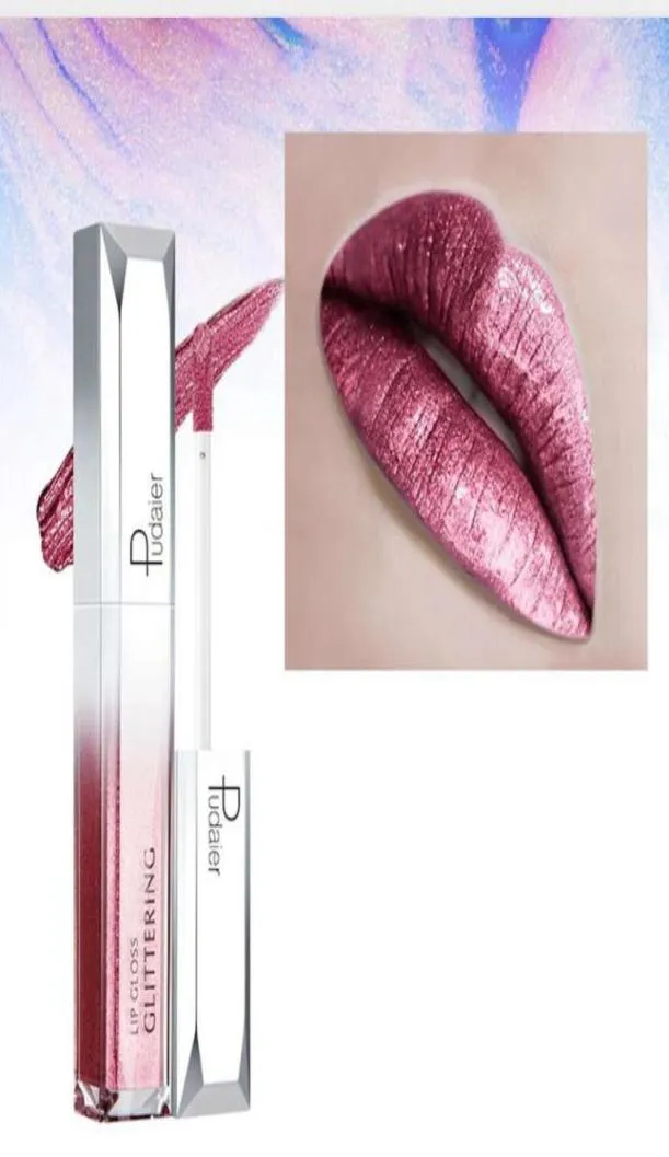 Pudaier New 18 Color Future Series Glitter Diamond Pearl Liquid Lip Gloss Metallic 반짝이는 방수 립스틱 섹시한 화장품 Lips9878175