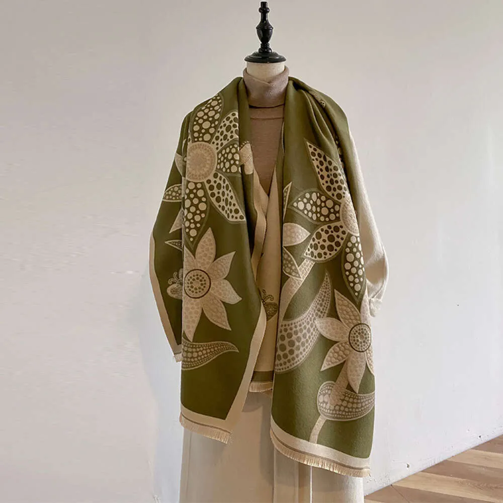 Lorenzo Cana Bufanda Pashmina Para Mujer, 100 % Cachemira, Fibra Natural, 78203777 Estampado Beige Y Marrón Claro. 70 X 200 Cm