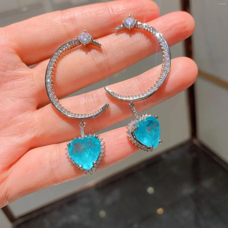 Collana orecchini set tormalina Paraiba orecchini pendenti vintage in argento sterling con gioielli blu acqua