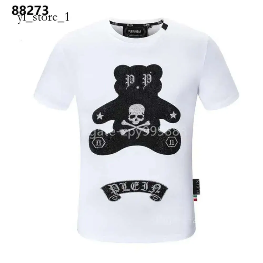 ФУТБОЛКА PLEIN BEAR Мужские дизайнерские футболки Phillip Plein Skull Philipps Plein Man Футболки Классические хип-хоп высокого качества Philip Plein 9182