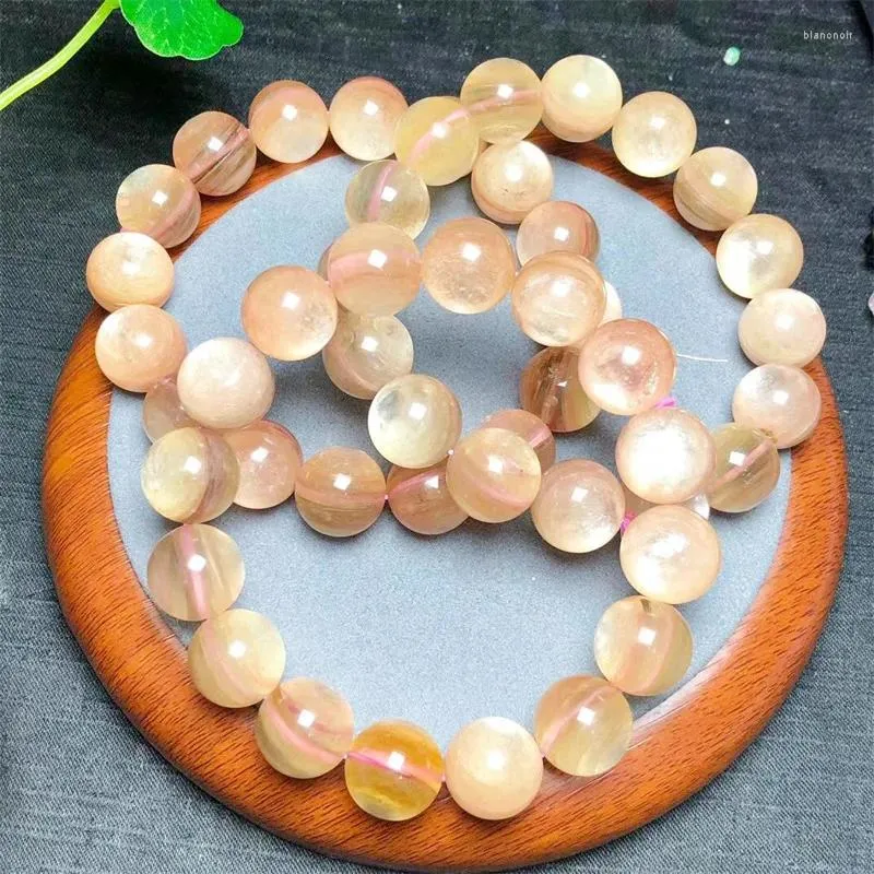 Bracelets à maillons en Mica rose naturel, perle irrégulière, cristal Reiki, gravier pour bijoux, cadeau de noël, 1 pièce, 12/13mm