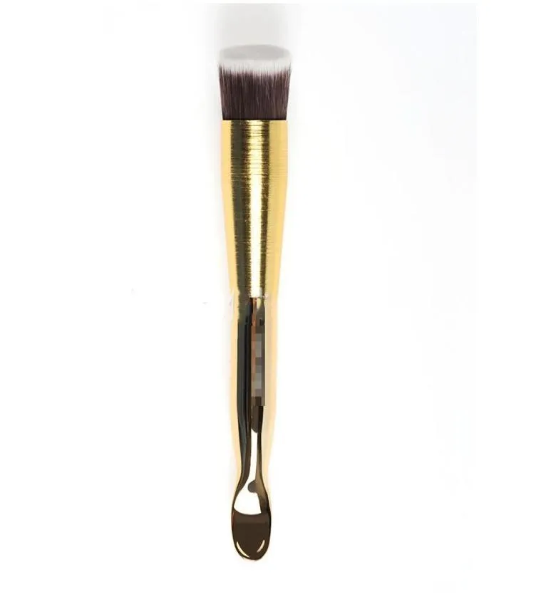 Spoon Foundation Brush Powder Foundation Brushes Contour Makeup Brushes Toiletry For Makeup Application Cosmetic Tool Gold9728185