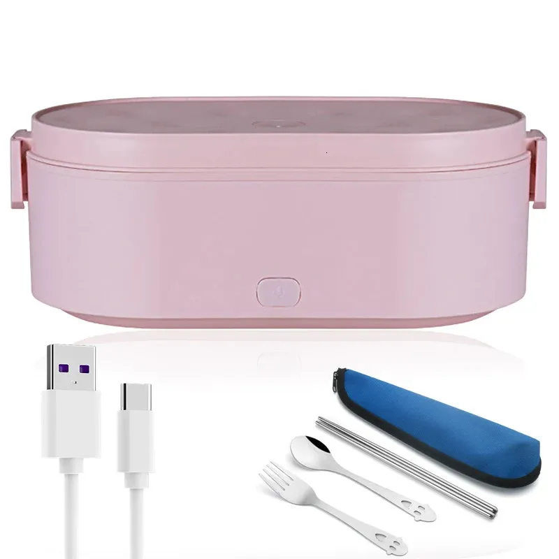 Portable USB Electric Heating Lunch Box Car Truck Office School Student Kids 24V 12V 5V Mini Rice Food Warmer Container Heater 240109