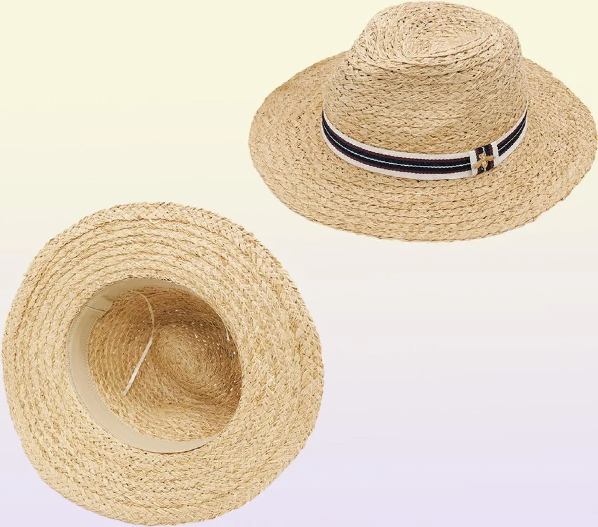 Pequeñas abejas sombreros gorras hombres mujeres ala ancha sombreros casuales sombrero de playa de verano gorra de marca recién llegado sombrero de hierba de alta calidad 5703672