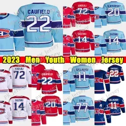 CUSTOM #22 Cole Caufield Reverse Retro hockey jersey #20 Juraj Slafkovsky #14 Nick Suzuki Kirby Dach Brendan Gallagher Sean Monahan Carey Pr