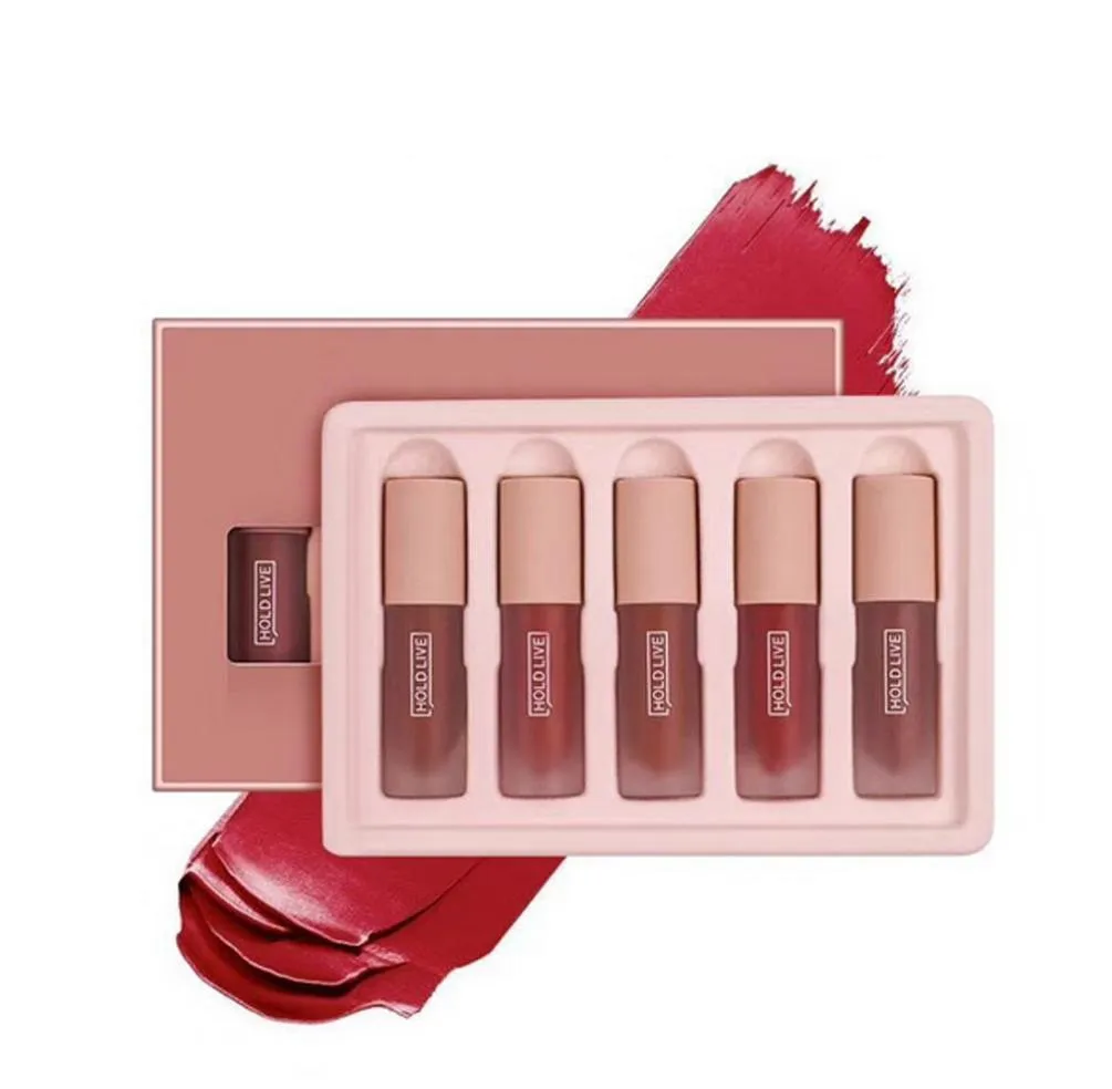 TENERE LIVE Set trucco Rossetto liquido 5 colori Set lucidalabbra opaco Set 5 pezzi Set lucidalabbra per le donne2898764