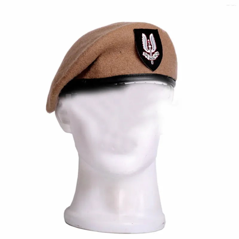 Bérets Royaume-Uni Groupe des Forces Spéciales Britanniques Béret de Boue en Laine Casquette Militaire pour Hommes Chapeau Reconstitution