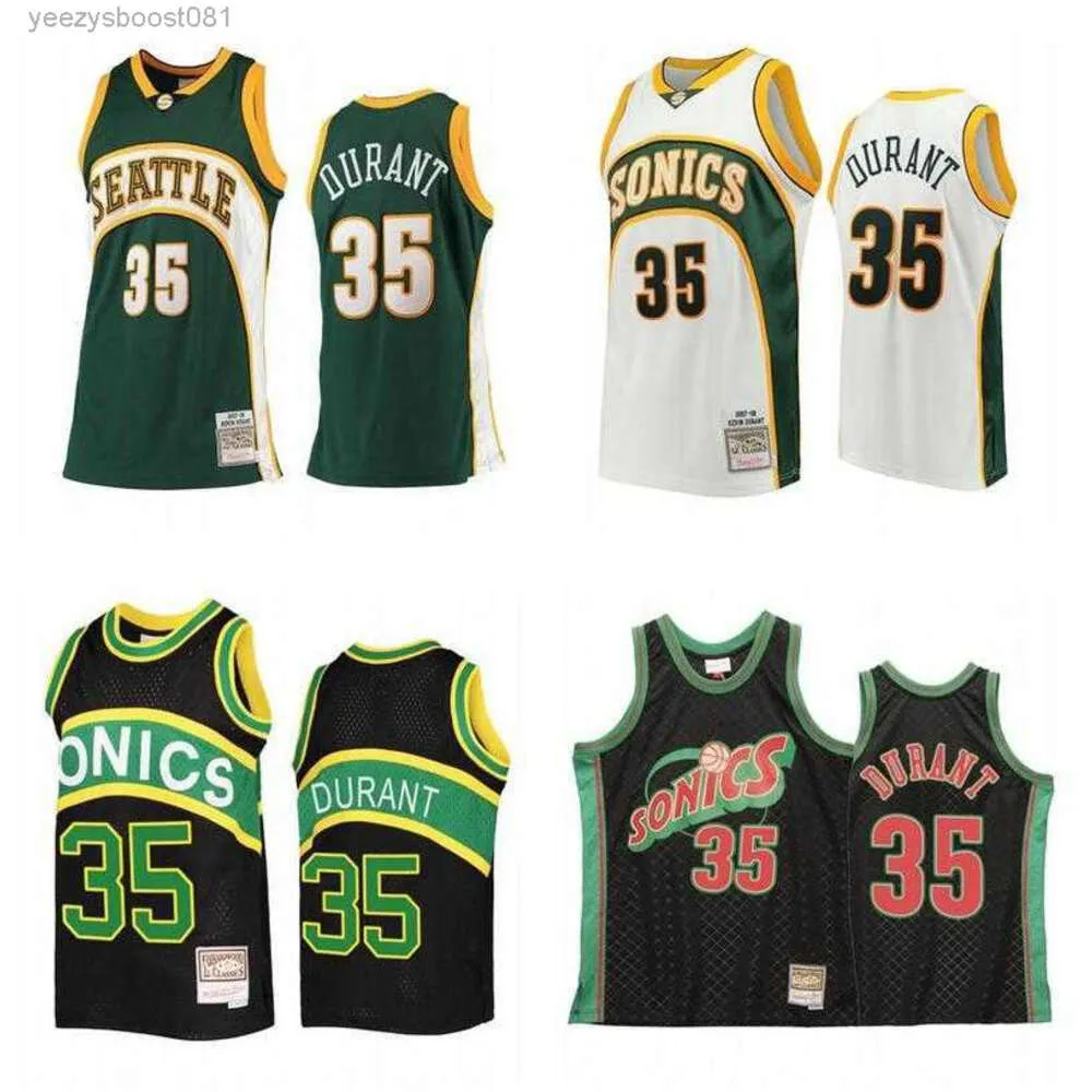 NBAS Basketbol Formaları Kevin Durant Mitchell Ness Hardwoods Classics Retro Erkekler Kadın Gençlik Gerileme