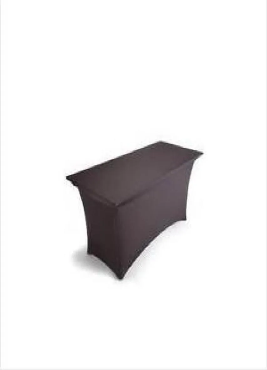 검은 사각형 Lycra Spandex Table Cloth Cover 5pcs wedandbanquetelbanquet aing1705075